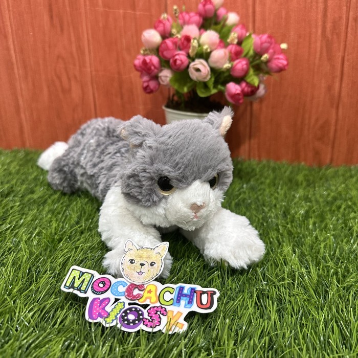 Sunlemon Plush Doll Hiza Neko Sabashiro Gray/White / boneka kucing