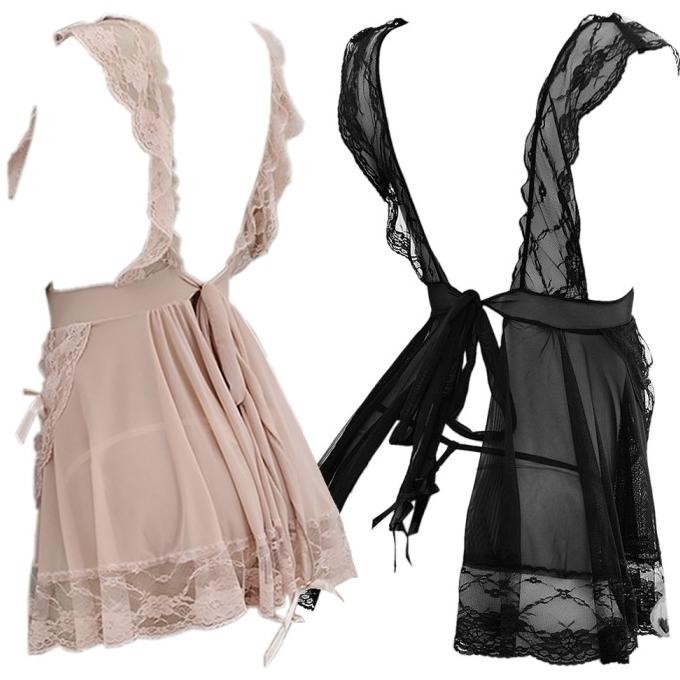 

L0527 Lingerie Kostum Maid Waitress Pelayan Pembantu Apron Sexy Seksi Original