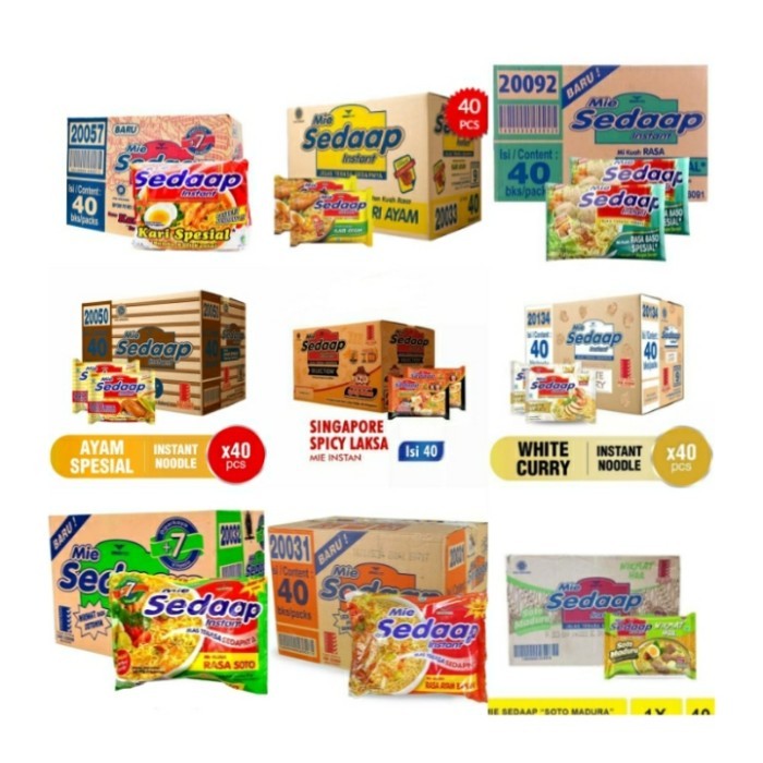 

PROMO MIE / PASTA / Mi sedaap instant mie kuah all varian (1 dus 40 pcs) mie sedap enak NON COD