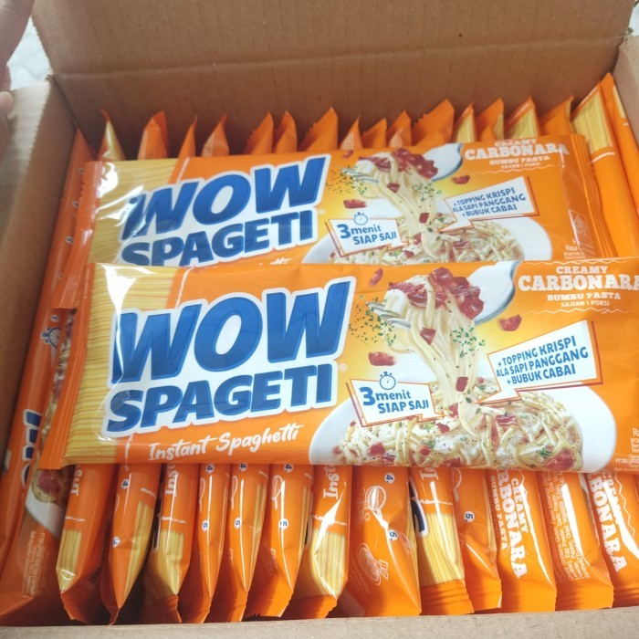 

PROMO MIE / PASTA / 1 Dus Isi 40 Pcs Wow Spageti Pasta Instan 88g NON COD