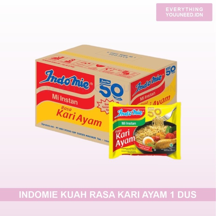 

PROMO MIE / PASTA / Indomie Kuah Rasa Kari Ayam 1 Dus/Karton NON COD