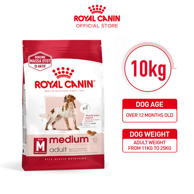 

23bagusmenshop - Royal Canin Medium Adult 10kg Makanan Anjing Dewasa Size Health Nutrition