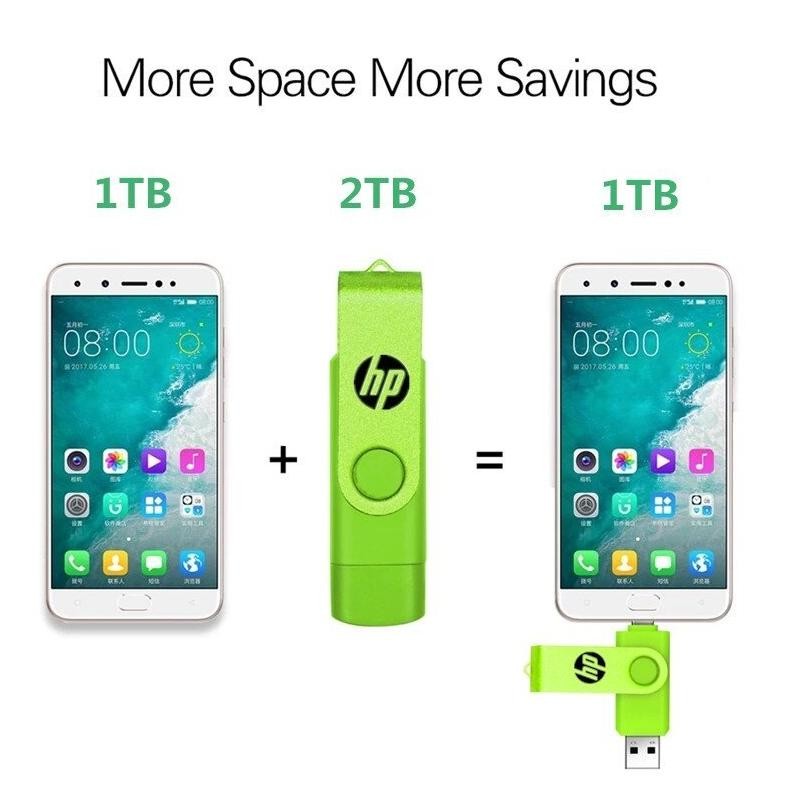 HP Flashdisk Otg Type c USB 3.0 Flash Disk OTG Dual Drive 1TB 2TB 100M/S Type-c Micro