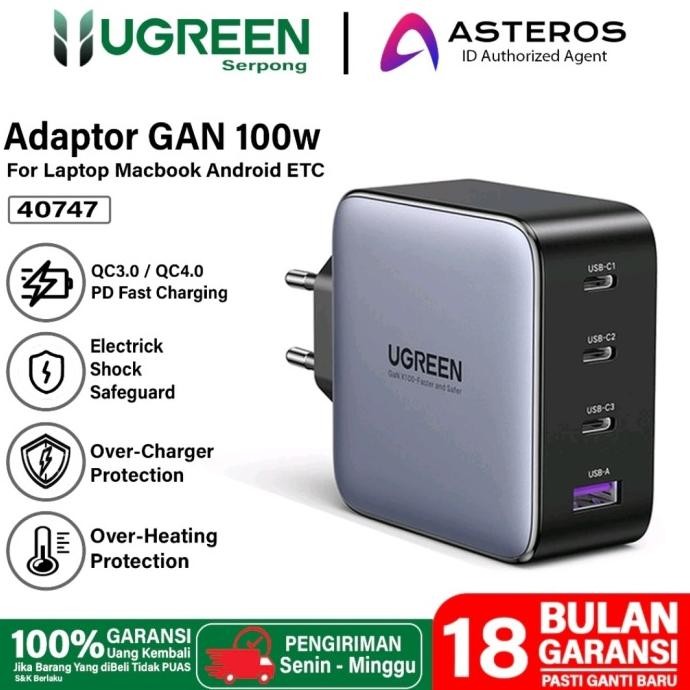 Fast Charger Gan Ugreen 65w 100w 140w 200w Nexode Ugreen Wall Charger Terlaris