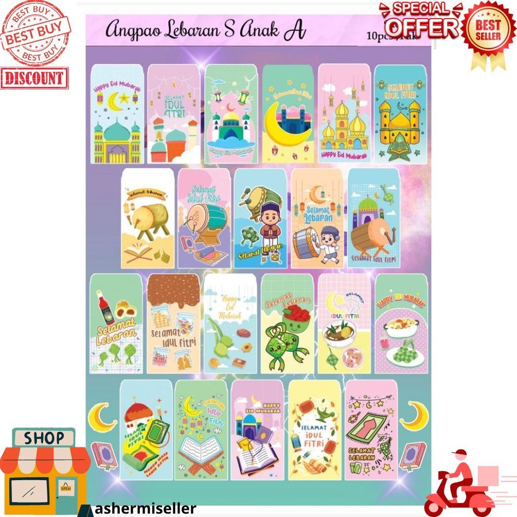 

60 Pcs - Amplop Lebaran / Angpao Lebaran / Amplop Thr Ukuran Kecil D Cod