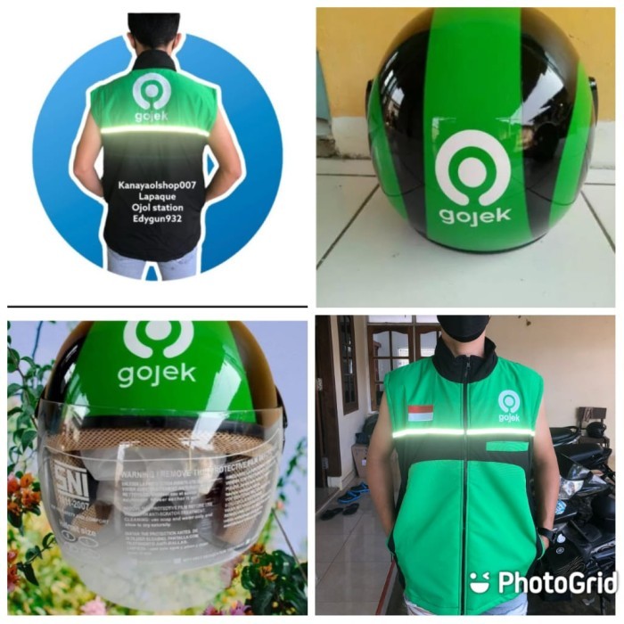 PROMO PROMO ATRIBUT DRIVER GOJEK ROMPI & HELM GOJEK TERBARU