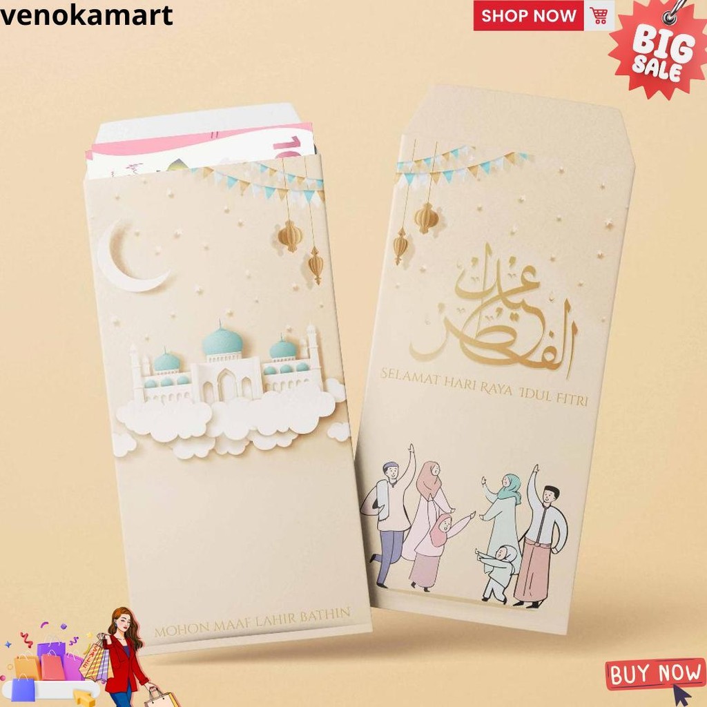 

[Ukuran Uang] Amplop Lebaran Premium / Amplop Idul Fitri Bahan Tebal D Promo Puncak