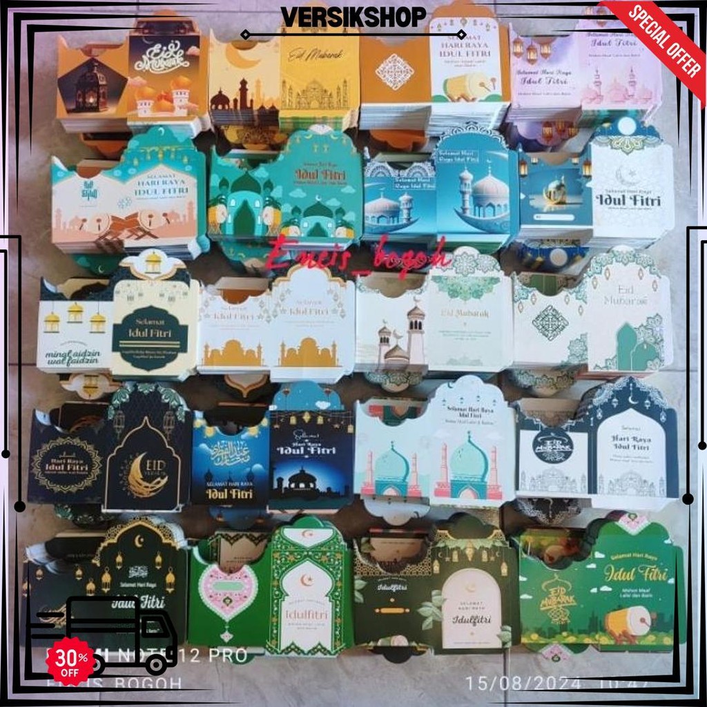 

[ 1000 Lembar ] Amplop Lebaran Tema Muslim Unik Uk Medium D Sale