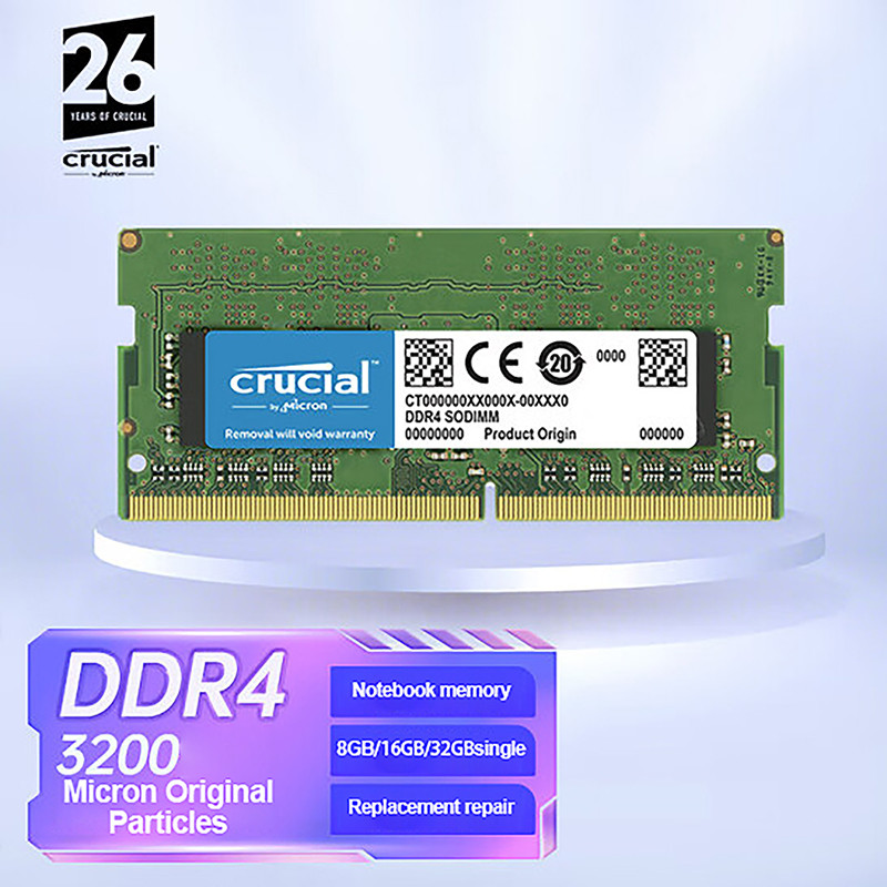 Sale Crucial DDR4 RAM Memory Notebook So-dimm 8GB 16GB 32GB 3200MHz 1.2V  For Laptop Memory