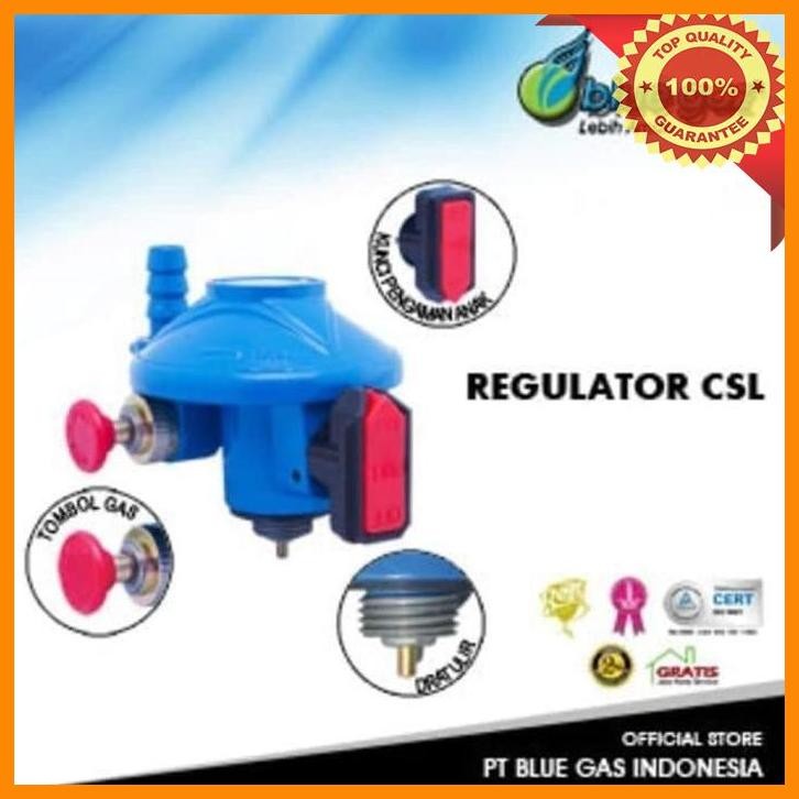 [SMM] PAKET HEMAT REGULATOR + SELANG BLUE GAS GAZ LPG BAGUS AMAN SNI