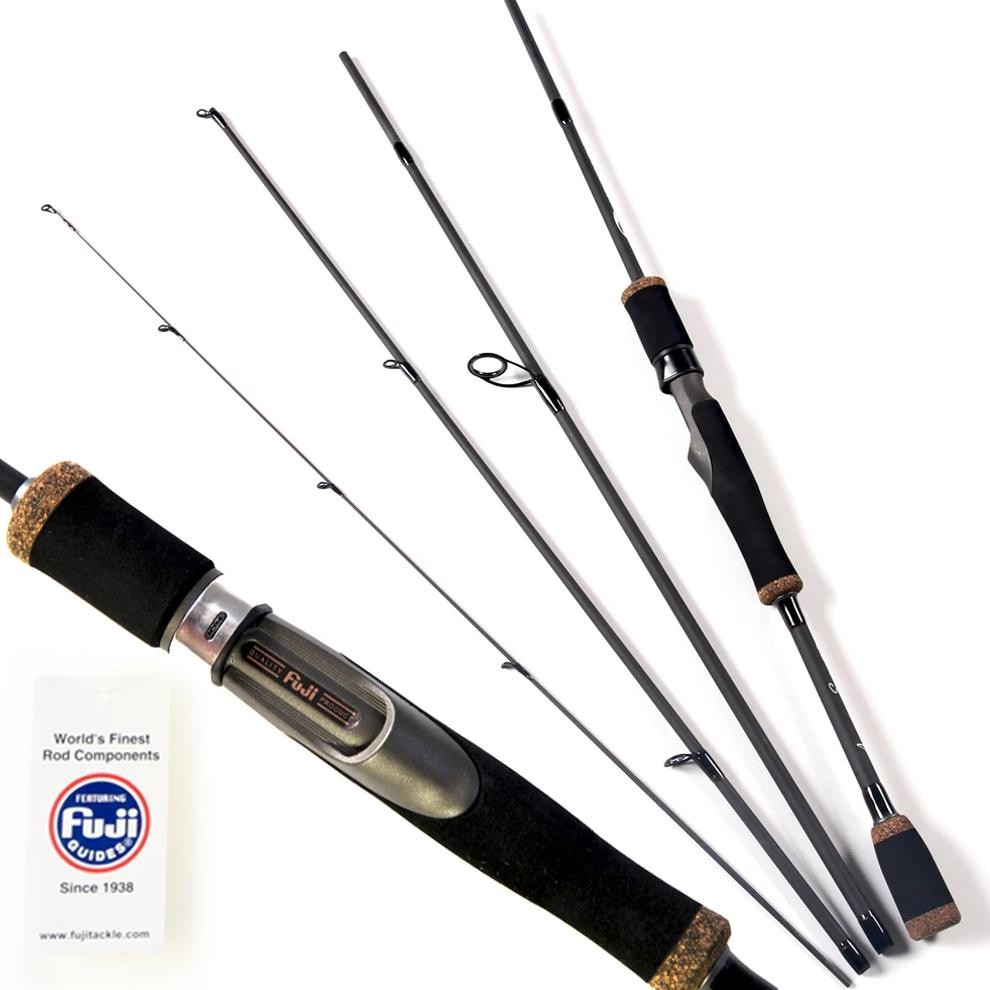 Travel Spinning Fishing Rod, Fuji Reel Seat, Fast Action, 2.1M, 4 Sections, Ul Lake, Fresh Fishing