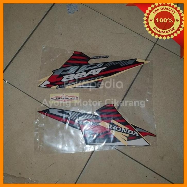 [AMC] STRIPING ALL NEW BEAT ESP SPORTY 2021 HITAM FULL (MERAH)