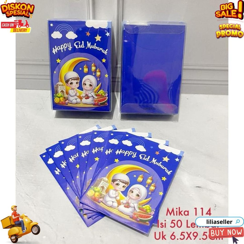 

Amplop Lebaran Idul Fitri Mika Isi 50Pcs Hari Raya Idul Fitri Viral D Promo 3.3
