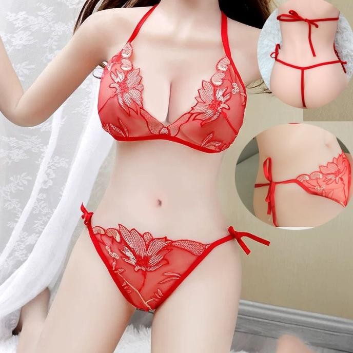 

Set Lingerie Sexy Wanita Renda Teddy Babydoll Bikini Bra Dan Thong B11 Original