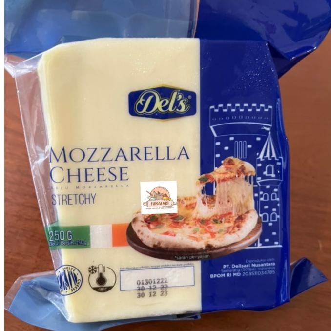 

SIAP KIRIM DEL'S MOZARELLA CHEESE 250GR MOZZARELLA KEJU STRECH PIZZA DEL