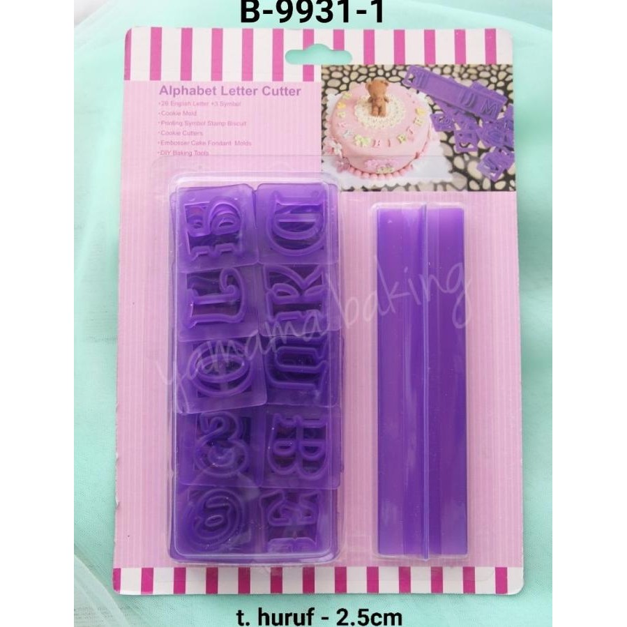 

SIAP KIRIM B-9931-1 CUTTER BENTO FONDANT COOKIE CAKE CETAK HURUF ALFABET ALPHABET