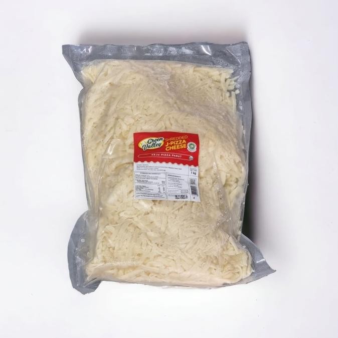 

SIAP KIRIM KEJU MOZARELLA SHREDDED PARUT HALAL 1 KG GREEN VALLEY