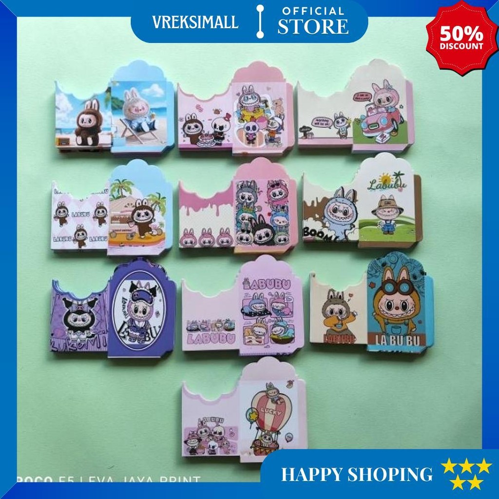 

[1000 Lembar] Amplop Labubu Medium 10 Motif D Cod