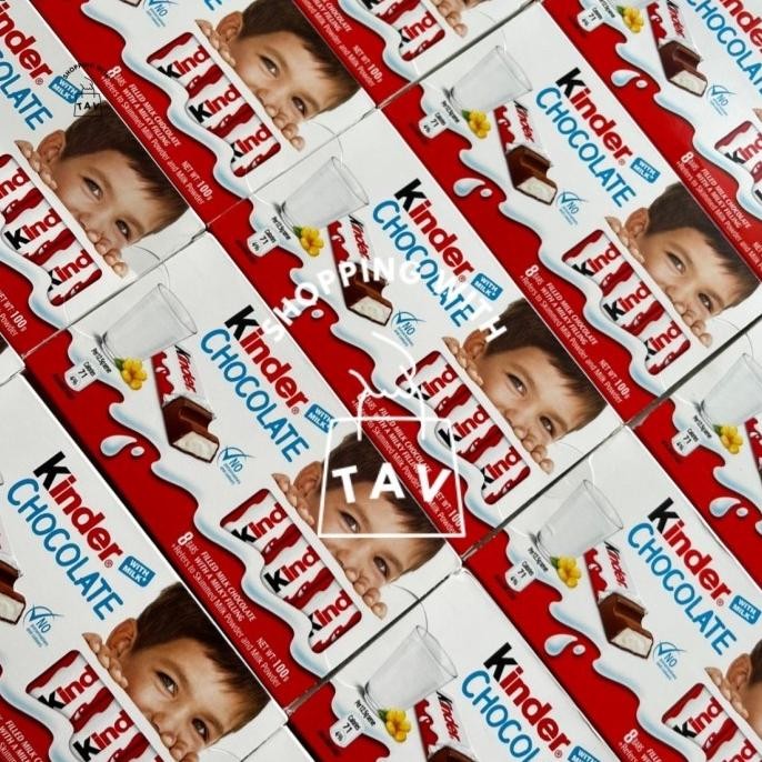 

Promo Kinder Chocolate Bar With Milk (Isi 8 Bars) 100Gr [Ready]