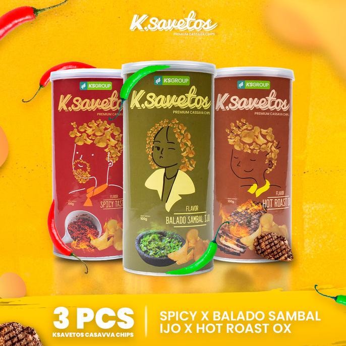 

Sale K.Savetos Bundle 3In1 Keripik Singkong(Spicy + Sambel Ijo + Hot Roast)