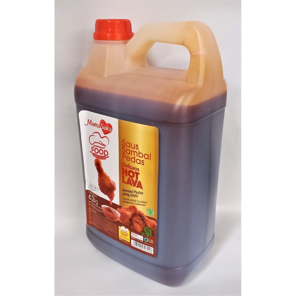 

Mamasuka Delisaos Hot Lava Saus Sambal Pedas Jerigen 6.2Kg {TerlarisBest Seller}