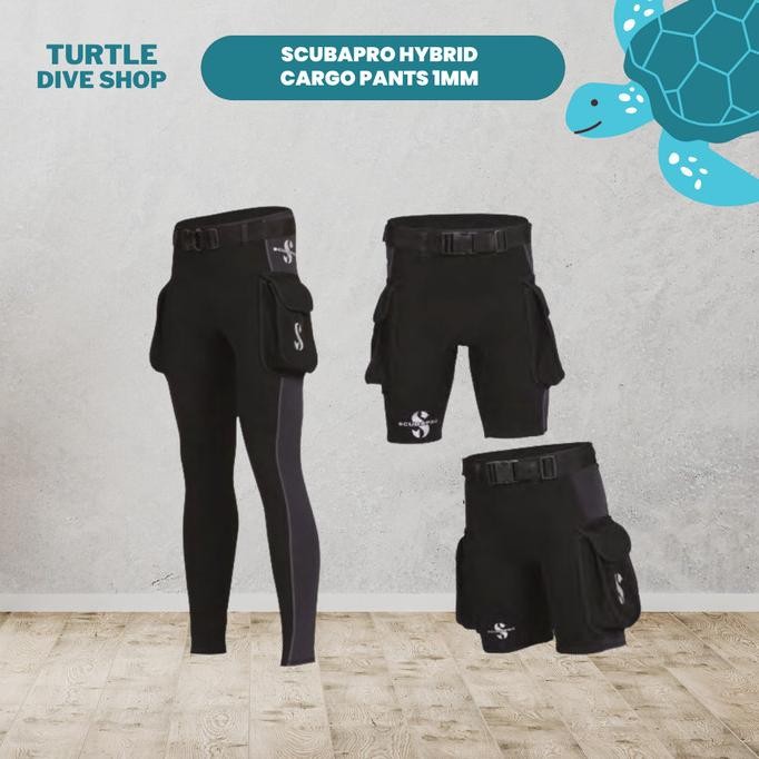 Scubapro Hybrid 1Mm Cargo (Long / Short) Pants - Celana Selam Wetsuit