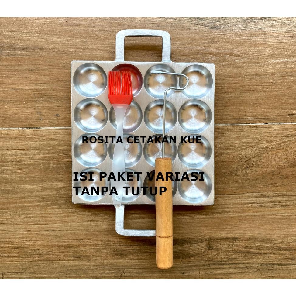 ORIGINAL Rosita Cetakan Kue Lumpur Super Mini Peyek Koin Telur Congkel Poffertjes Cubit Siomay 16 Lu