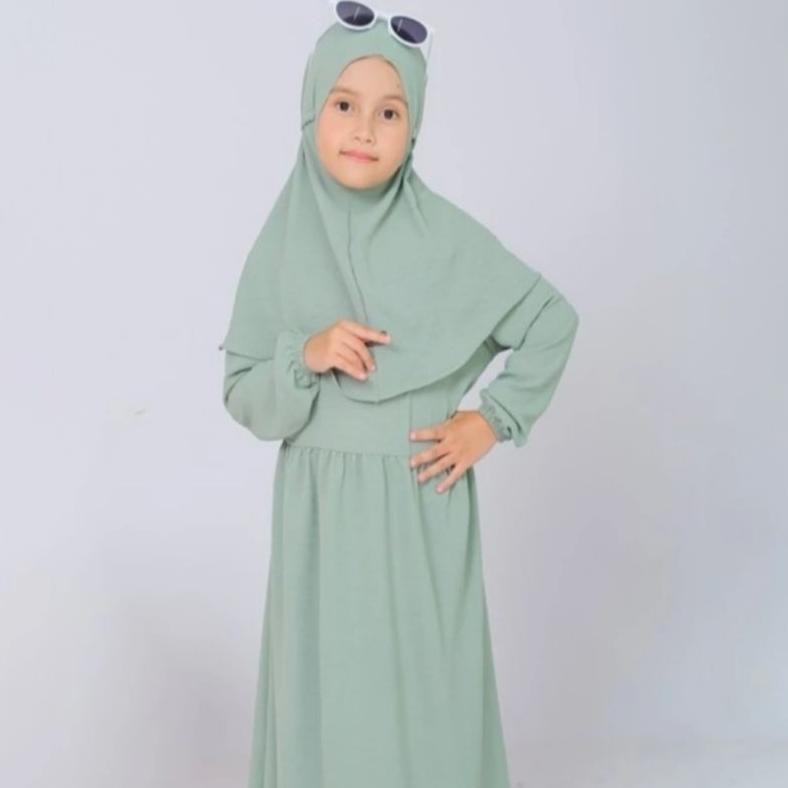 Beli 2 Lebih Murah Aisha Dress Anak Terbaru | Gamis Anak Best Seller 2024 | Gamis Anak SyarI Set Hij