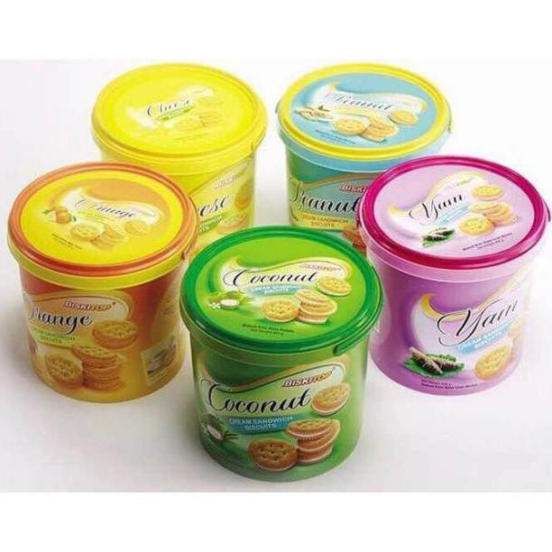 

TERLARIS BISKITOP - Biskuit ember/ Timbo 400Gr Bulat Lebaran Murah Coklat Campur Kaleng Vanilla Biscuit Anak Duren Keju Stawberry tia-111