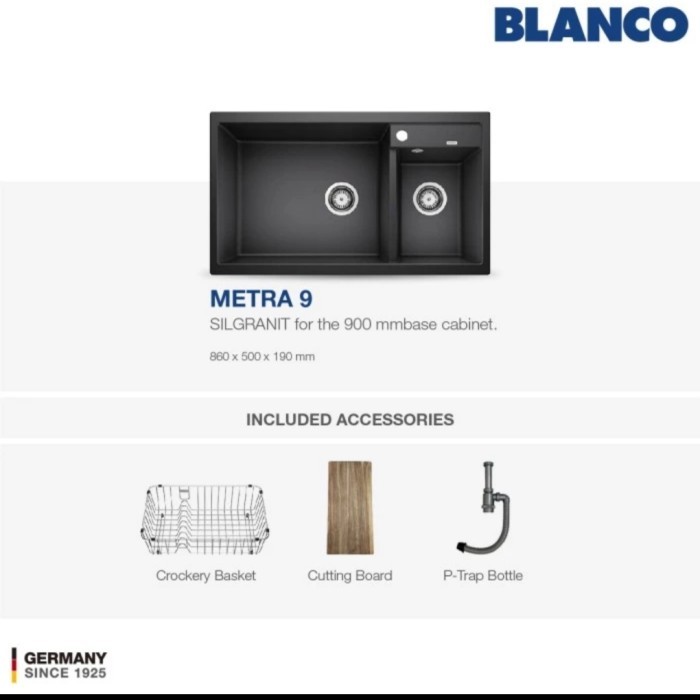 SINK BLANCO METRA 9 SILGRANIT SINK (SINK ONLY)