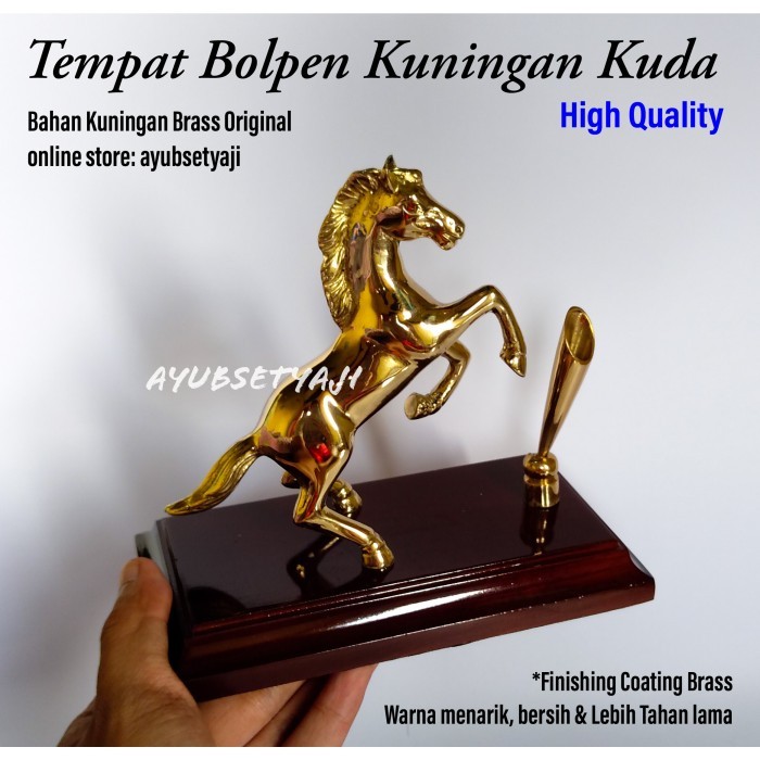 

My Tempat Bolpoin Kuningan Kuda Besar Antik Wadah Pensil Patung Kuda Ukir