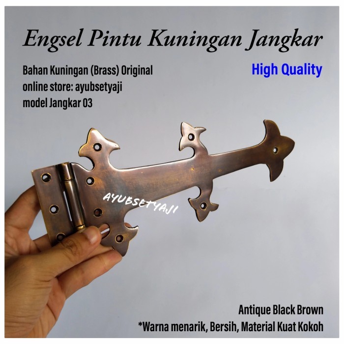 My Engsel Panah Jangkar 03 Kuningan Engsel Pintu Klasik Antik Kuat Ukir