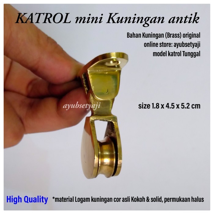 My Katrol Kuningan Mini Model Tunggal Katrol Mini Kecil Kuat Kuningan
