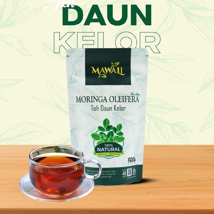

terbaru !!! paket 5 pouch mawali teh herbal morienga daun kelor isi 20 tea bag bpom minuman alami