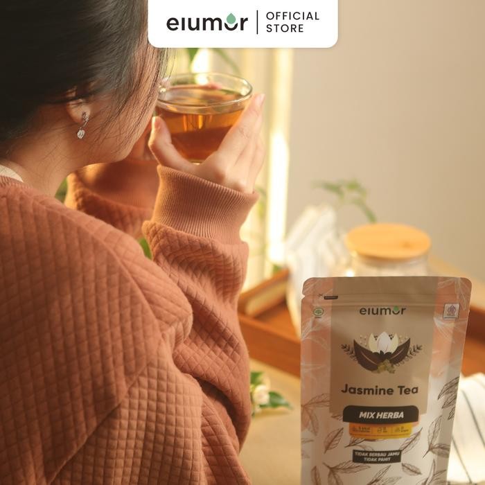 

terbaru !!! 3 elumor jasmine tea teh jasmine herbal untuk kesehatan ready