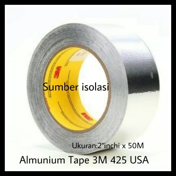 

3M ALMUNIUM TAPE 425 3M UKURAN 2"INCHI X 50.M LAKBAN ALMUNIUM TAPE 3M