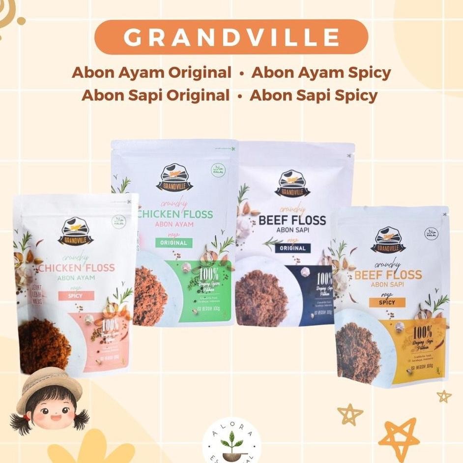 

Grandville Abon Api Ayam Crunchy Abon Ana Non Mg Halal Mpai 100Gr