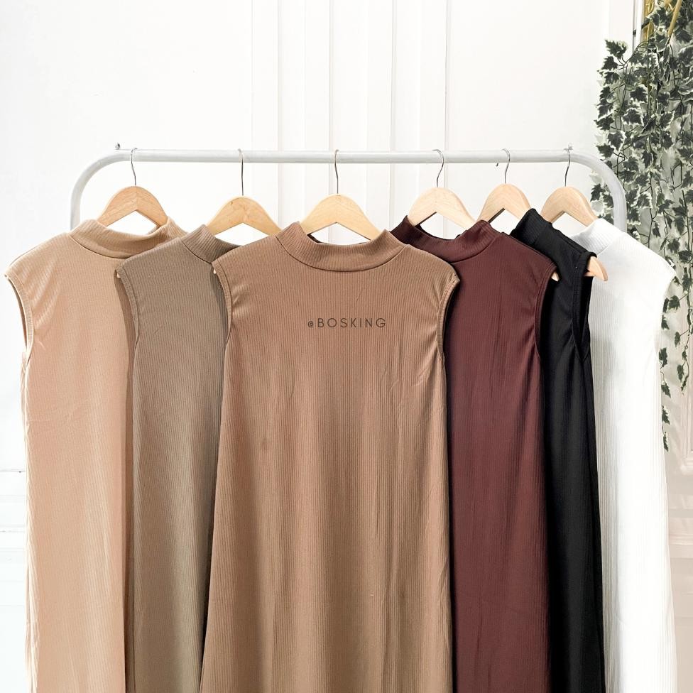 INNER DRESS RAJUT MAYUNG / INNER JUMBO DEWASA / INNER GAMIS TANPA LENGAN MURAH