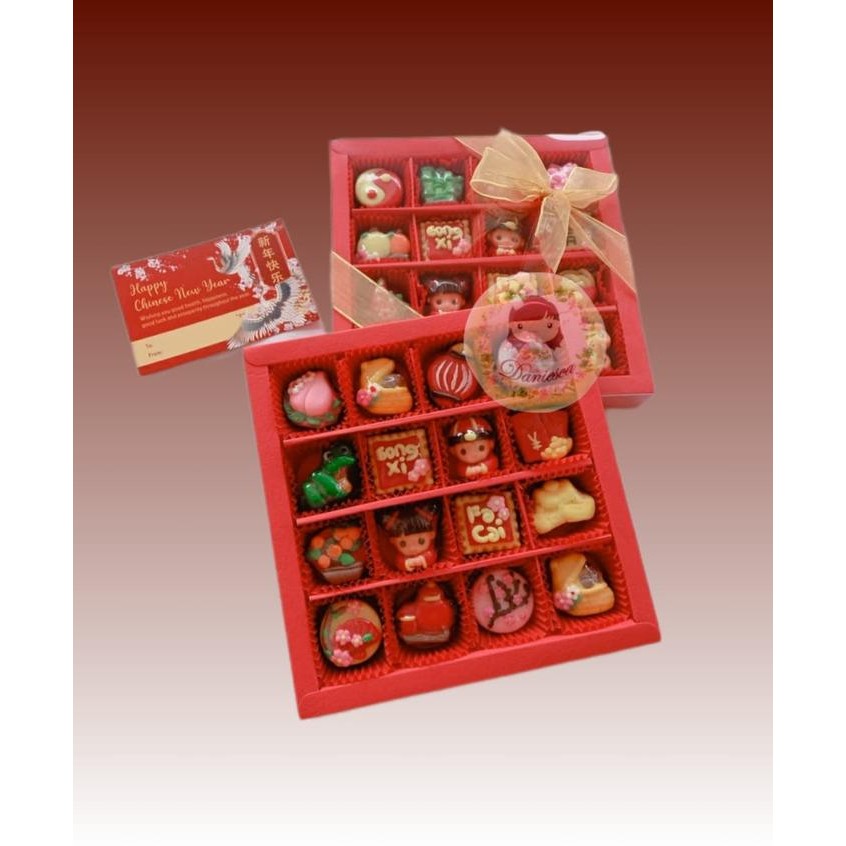 

Promo Chocolate Gift S16B - Coklat Ucapan Gong Xi Fa Cai Coklat Imlek Sincia Cny ( Ds Bgr ) Makanan