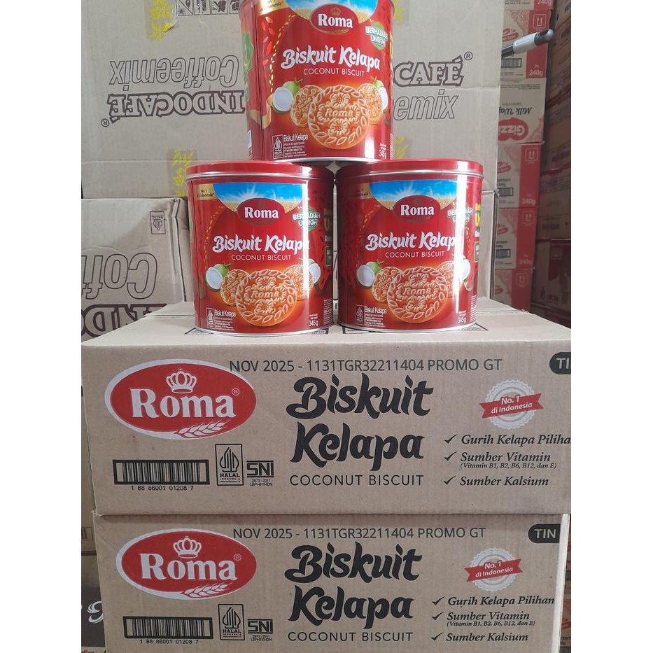 

Promo Biskuit Roma Kaleng 345Gr - 1 Dus Isi 6 Kleng Biskuit Roma Ex Nov 2025 - Food, Cookies Cod