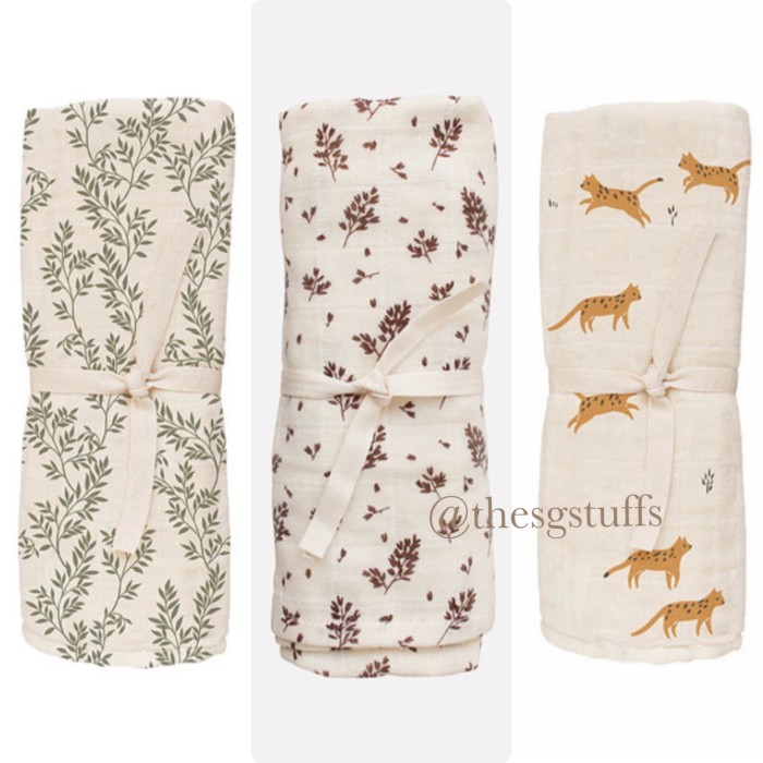 Main Sauvage Muslin Cloth Swaddle/bedong selimut bayi premium Oeko tex