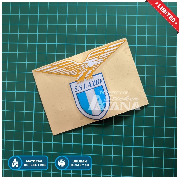DISKON Stiker Bola Lazio Sticker Cutting Aksesoris Emblem Motor Helm Laptop