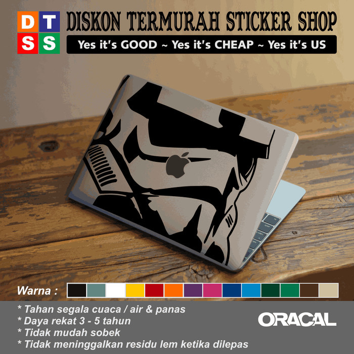 NEW Sticker Aksesoris Laptop Apple Macbook Stormtrooper Helmet Full