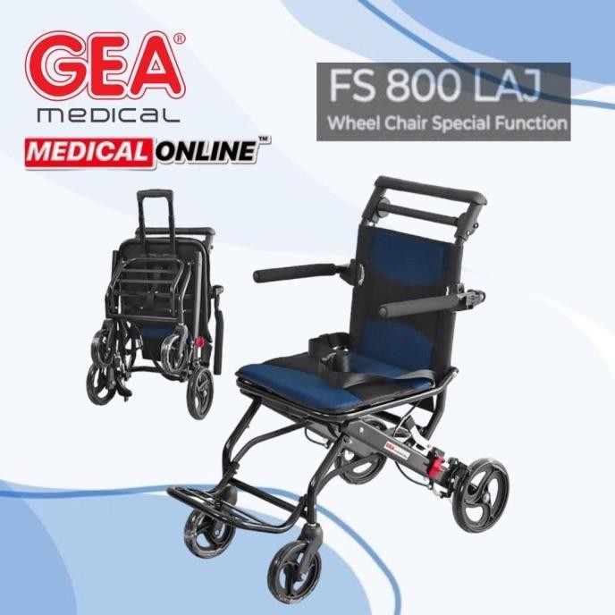 Produk Baru KURSI RODA TRAVEL POLE GEA FS800LAJ WITH HANDLE GAGANG MEDICAL ONLINE