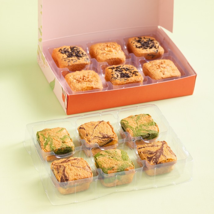 

6 Pcs Marmer Cake Premium Wijsman Personal Kue Bolu Topping Chocolate / Coklat / Cheese / Keju /