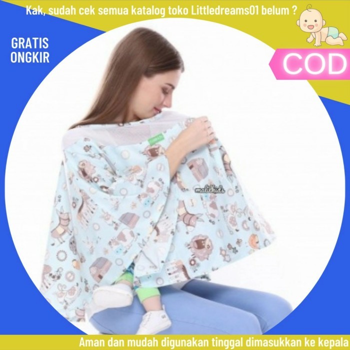 Apron Menyusui Bayi Kain Penutup Menyusui Celemek Bayi Melingkar Murah