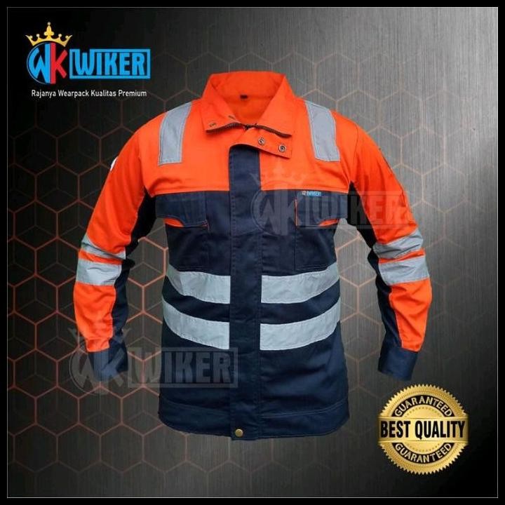Terlaris Wearpack Full Scotlite Navy Orange #Wiker Safety#Seragam Kerja#Baju Pria#Pakaian Atasan# Ka