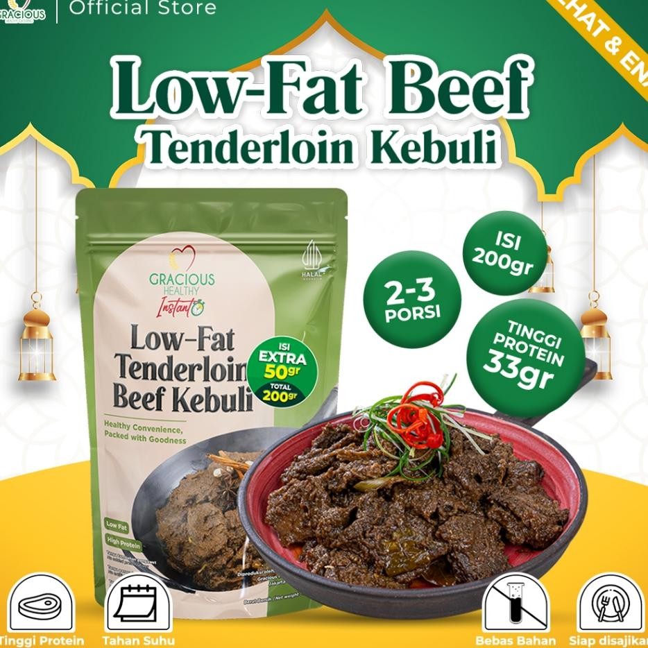 

Graciou Low Fat Beef Ebuli Protein 33Gr Maanan Nt Ehat Iap Aji