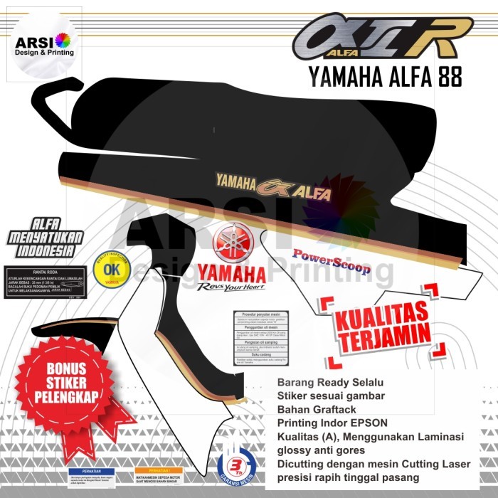 Strifing Yamaha Alfa 88 Stiker Yamaha Alfa 88 Logo Yamaha Alfa 88