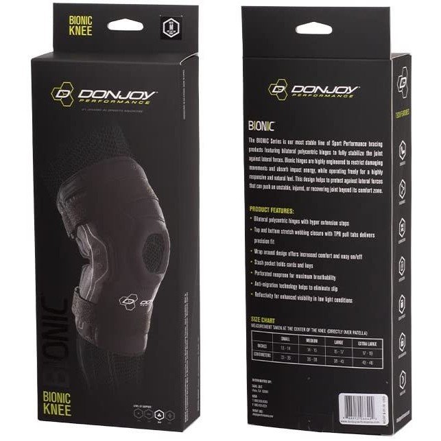 DonJoy Performance Bionic Knee Brace Hinged Adjustable Patella - USA